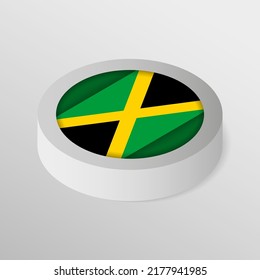 EPS10 Vector protector patriótico con bandera de Jamaica. Un elemento de impacto para el uso que desea hacer de él.
