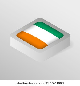 EPS10 Vector protector patriótico con bandera de Costa de Marfil. Un elemento de impacto para el uso que desea hacer de él.