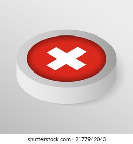 EPS10 Vector protector patriótico con bandera de Suiza. Un elemento de impacto para el uso que desea hacer de él.