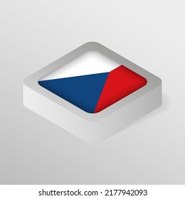 EPS10 Vector protector patriótico con bandera de la República Checa. Un elemento de impacto para el uso que desea hacer de él.
