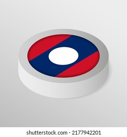 EPS10 Vector Patriotic Schild mit Flagge von Laos. Ein Effekt für die Verwendung, die Sie daraus machen wollen.