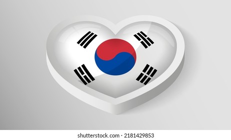EPS10 Vector protector patriótico con bandera de Corea del Sur. Un elemento de impacto para el uso que desea hacer de él.