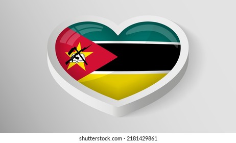 EPS10 Vector Patriotic shield with flag of Mozambique. An element of impact for the use you want to make of it.