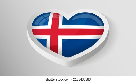 EPS10 Vector Patriotic shield with flag of Iceland. An element of impact for the use you want to make of it.