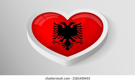 EPS10 Vector Patriotic shield with flag of Albania. An element of impact for the use you want to make of it.