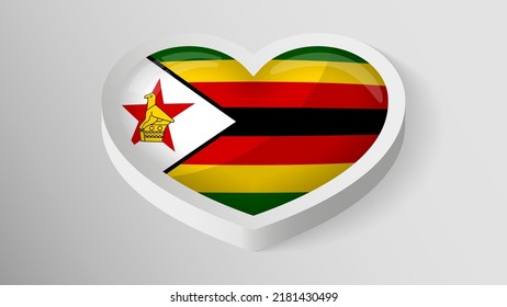 EPS10 Vector protector patriótico con bandera de Zimbabue. Un elemento de impacto para el uso que desea hacer de él.