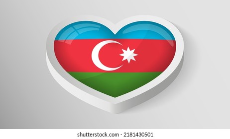 EPS10 Vector Protector Patriótico con bandera de Azerbaiyán. Un elemento de impacto para el uso que desea hacer de él.