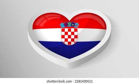 EPS10 Vector protector patriótico con bandera de Croacia. Un elemento de impacto para el uso que desea hacer de él.