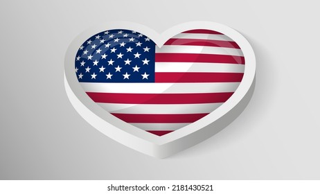 EPS10 Vector Patriotic Shield With Flag Of Usa. An Element Of Impact For The Use You Want To Make Of It.