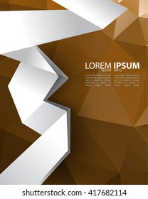 eps10 vector polygon elements folded paper concept design