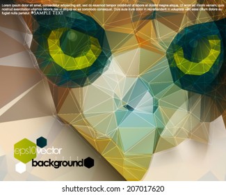 plano de fundo abstrato do pássaro em forma de polígono vetorial eps10