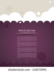 eps10 vector purple cloud illustration