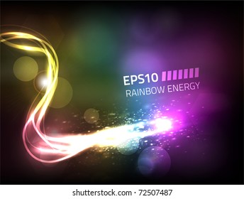 EPS10 vector, rainbow energy design