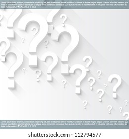 eps10 vector random white 3d question marks background