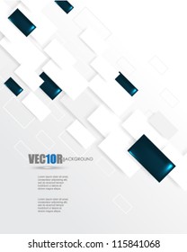 diseño de rectángulos de tipo eps10 vectorial aleatorio blanco y azul