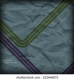 eps10 vector realistic crumpled paper concept background