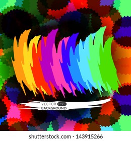 Eps10 vector realistic multicolor brushed ink abstract design