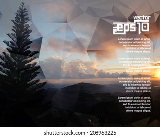 eps10 vector realistic sunrise background