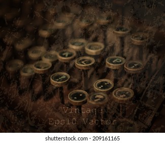 eps10 vector realistic vintage typewriter background