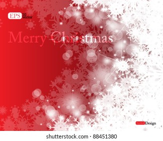 Eps10 Vector Red Christmas Card Background Design