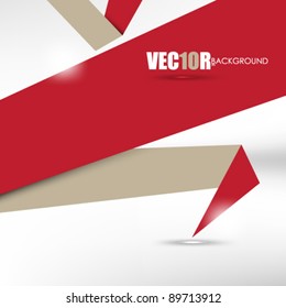diseño de marco de origami de cinta vectorial eps10