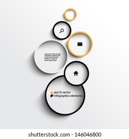 eps10 vector rings infographics elements background