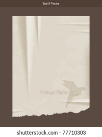 eps10 vector ripped vintage paper concept design