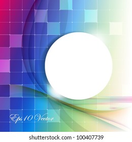 eps10 vector round frame in multicolor seamles square illustration