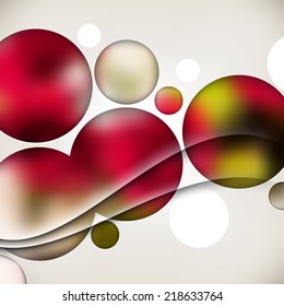 eps10 vector round frames defocused foliage background