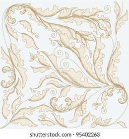 EPS10 vector - seamless fully decorated baroque background