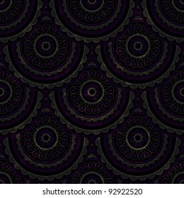 eps10, vector seamless grungy background with eastern circle pattern