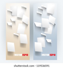 fundo de notas de papel eps10 vetor set bulletin board