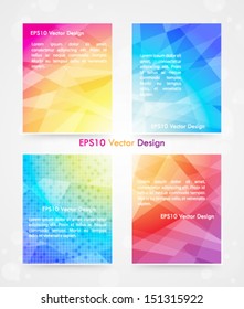 Eps10 Vector Set of Four Background Design of your choice