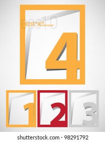 eps10 vector set of four rectangular frame background