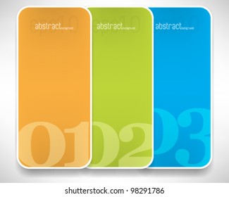eps10 vector set of three rectangular blank frame background