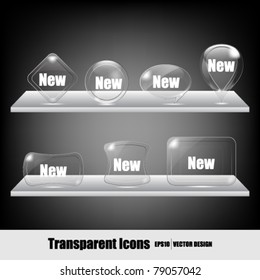 eps10 vector set of transparent icons