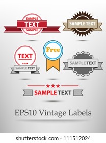 eps10 vector set of vintage labels