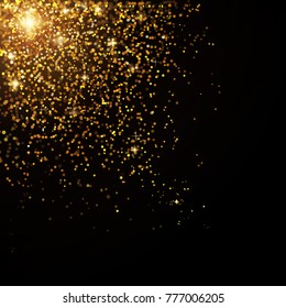 Eps10 vector shiny golden confetti glitter decoration