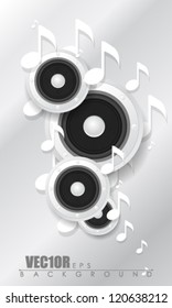eps10 vector speaker and music note design