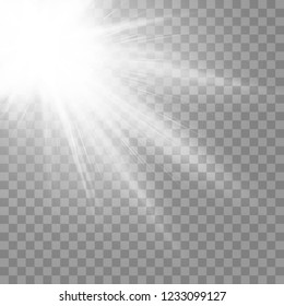 EPS10. Vector spotlight. Light effect. Vector illustration on a transparent isolated background.