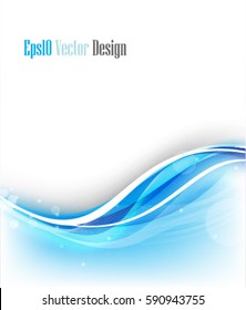 Eps10 Vector Stylish Blue Wave for Corporate Design