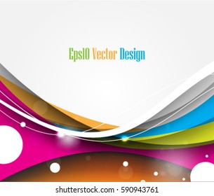 Eps10 Vector Stylish Colorful Wave for Corporate Design