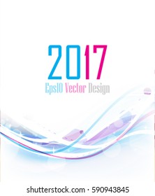 Eps10 Vector Stylish Colorful Wave for 2017 Corporate Design