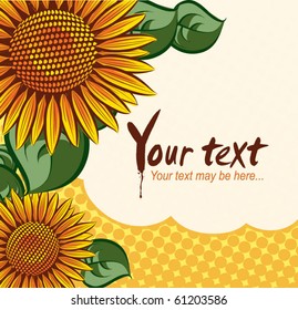 Eps10 vector sunflower background