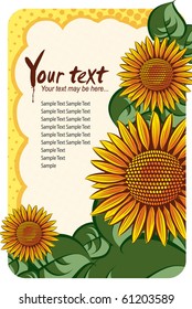 Eps10 vector sunflower background