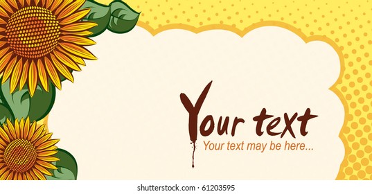 Eps10 vector sunflower background