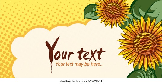 Eps10 vector sunflower background