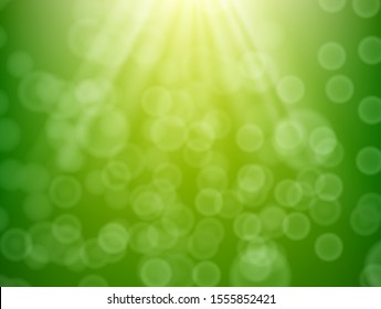 eps10 vector sunlight nature glitter, green color nature bokeh, focus soft blur, green color filter abstract for background. use mash tool, soft light and mask
