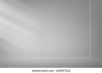 eps10 vector sunlight and shadow gray background, white interior abstract background. use mash tool, soft light and mask