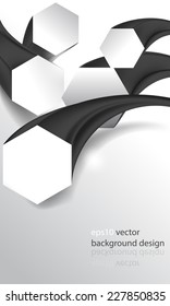 eps10 vector three-dimensional hexagon frames business background